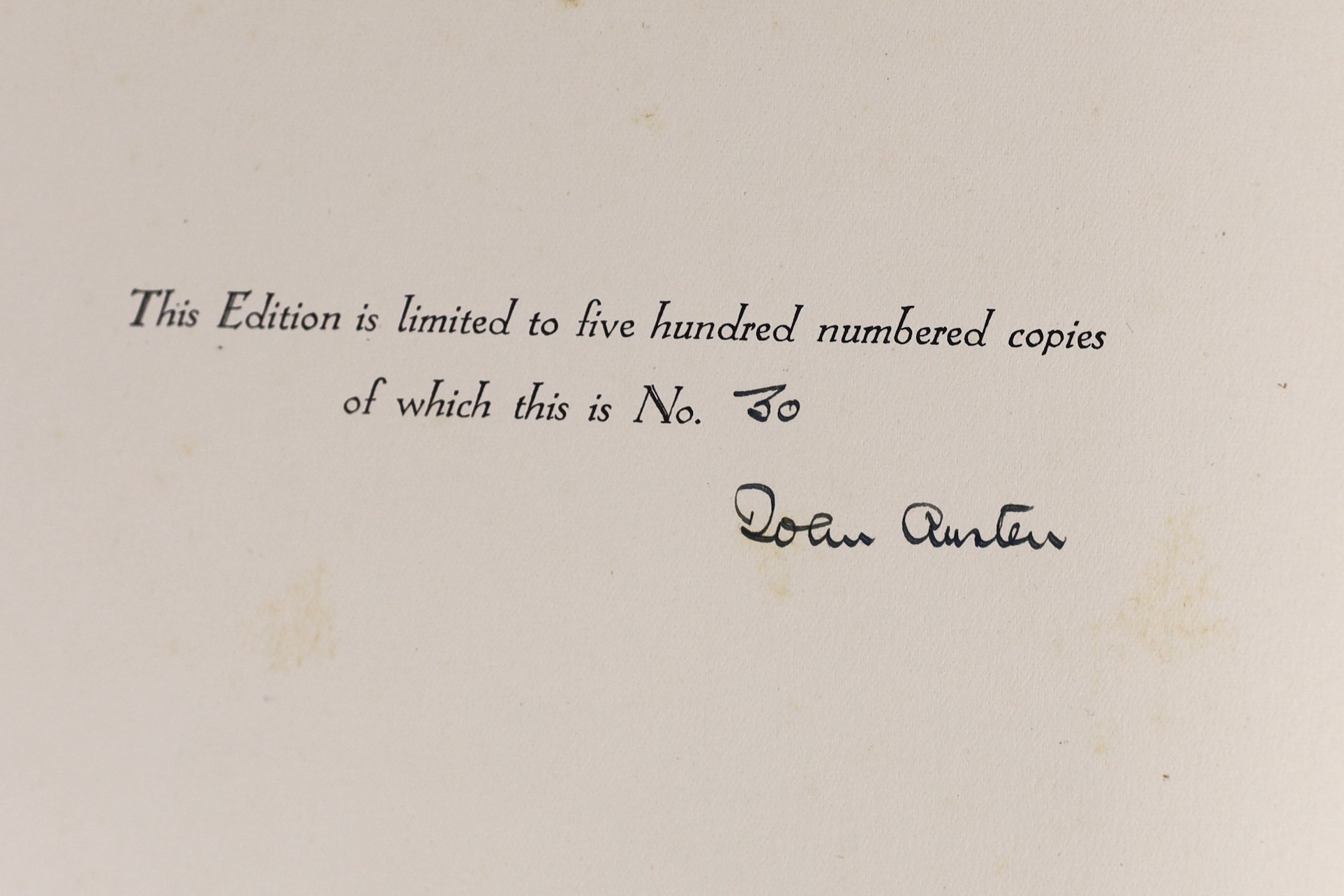 Prevost d’Exiles, Antoine Francois - Manon Lescaut, one of 500, illustrated and signed by John Austen, original half vellum, with 12 colour plates, Geoffrey Bles, London, 1928